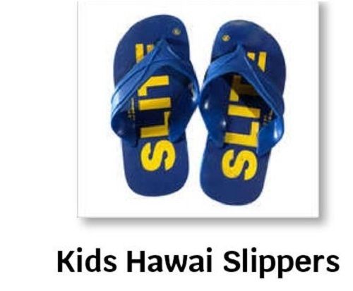 Eva Relax And Comfortable Blue Rubber Kids Hawai Printed Slippers For Mens