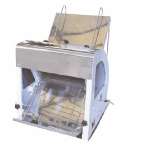 Grey Stainless Steel Automatic 220 To 240 Volt Table Top Bread Slicer