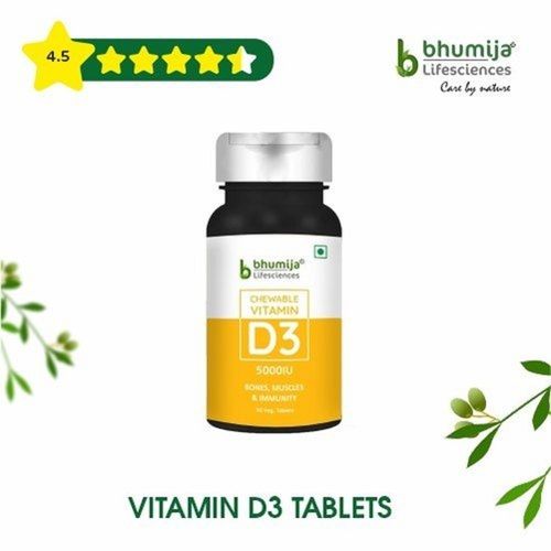 Vitamin D3 5000 Iu Chewable Tablets For Bones Muscle Strength And Immunity Efficacy: Promote Nutrition