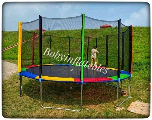 16 Feet Round Shape Mild Steel Trampoline For 15 Year Age Group