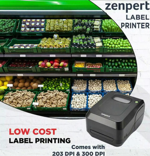 Automatic 24 Voltage Power Zenpert Label Printer With 203 Dpi And 300 Dpi