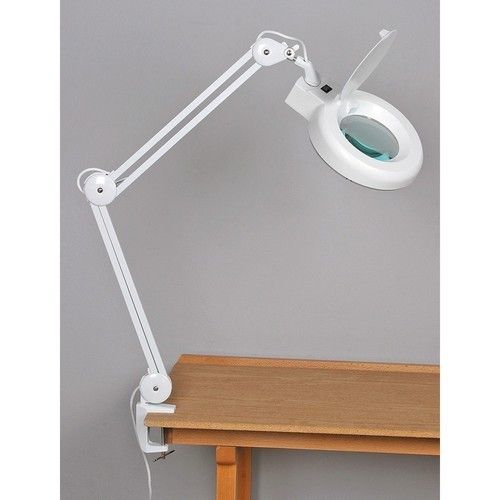 40 Watt White Flexible Mild Steel And Abs Plastic Light Weight Led Magnifying Lamp