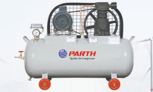 Parth Reciprocating Compressor - 5 HP 2 Cylinders 225 L Tank | Air Cooled Reliable Nature Industrial Use