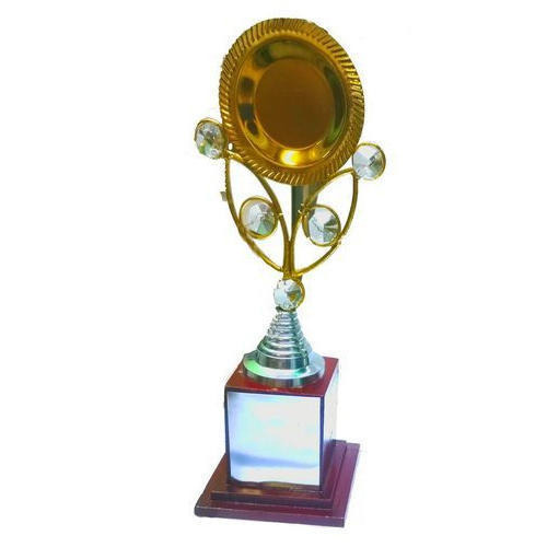 Designer Wooden Base Brass Memento With 2-3Inch Length And 10-12Inch Height