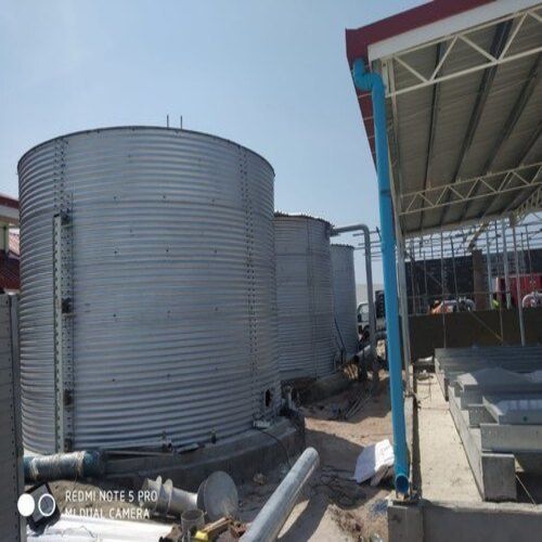 Grey High Steel Grade Made Cylindrical 10 Kl To 2500 Kl Industrial Water Storage Tank