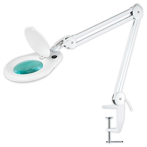 LED Magnifying Lamp - Mild Steel & ABS Plastic, 220V Flexible Design with Low Power Consumption, Accurate & Portable for Laboratory Use