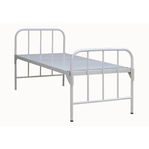 Manual Polished Anti Scratch Finishing Standard White Hospital Bed With Back Rest
