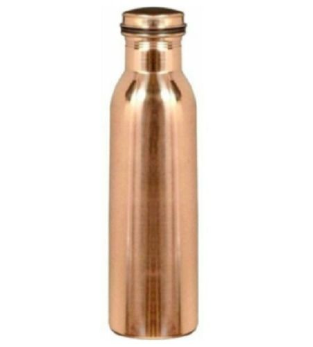 500 Ml Round Plain Brown Copper Water Bottle With Air Tight Screw Lid