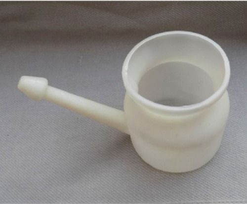 500 Ml White Plain Plastic Jal Neti Pot For Religious Use