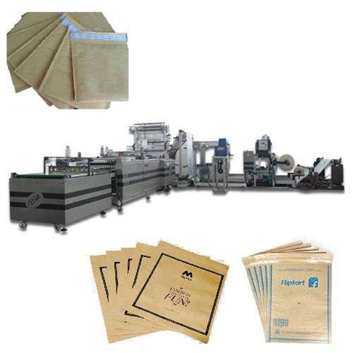 Automatic 60-80 Pcs/Min Capacity 5 Kw Single Phase Disposable Paper Courier Bag Making Machine