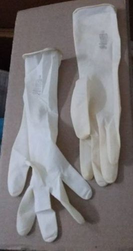 Cream Full Fingered Cold Resistance And Easy To Wear Latex Surgical Hand Gloves