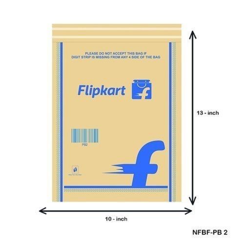 Flipkart 10x13 Inch Moisture Proof Printed Brown 110 GSM Paper Flap Seal Courier Bag
