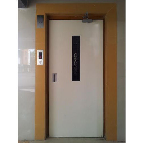 Cream Hassle Free Operations Rectangular Stainless Steel Elevator Swing Doors