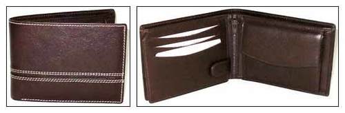 Black Very Spacious And Light Weight Anti Wrinkle Rectangular Leather Wallets For Mens With Coin Compartment