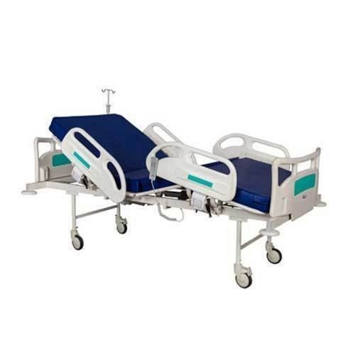 Adjustable Motorized Semi Fowler Hospital Patient Bed With Collapsible Railing