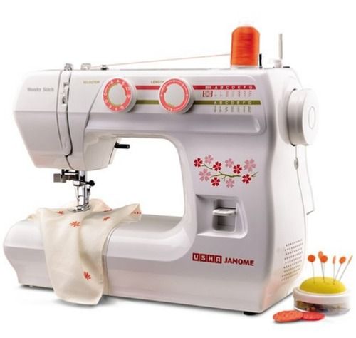 White Automatic Usha Janome Wonder Stitch Sewing Machine Max Sewing Speed : 860 Spm