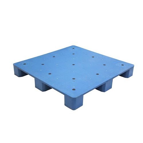 Hdpe Plastic Pallet - L1200 X W1000 X H120 Mm, 1500 Kg Capacity, Moisture Proof, Light Duty, Blue