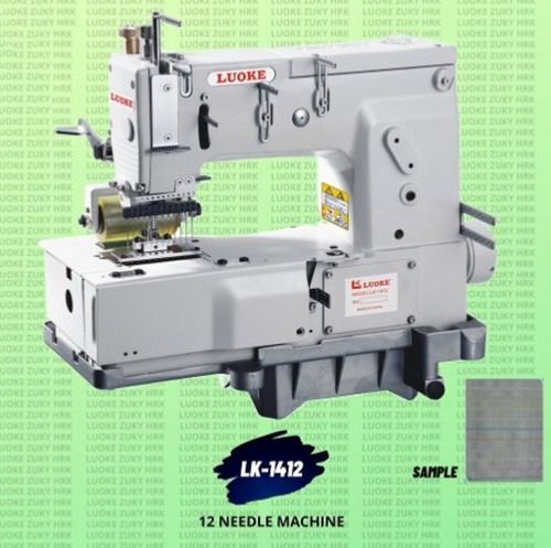 Industrial Motor Operated Luoke 12 Needles Sewing Machine With Speed 3500 Stitch Per Min