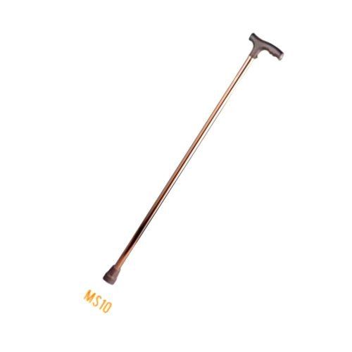 L Shaped With Derby Handle Polished Adjustable Aluminium Walking Stick