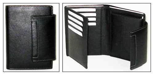 Light Weight And Very Spacious Anti Wrinkle Rectangular Black Leather Gents Wallets