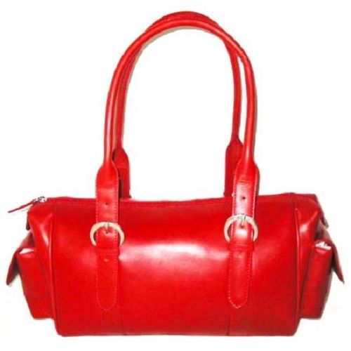 Light Weight And Very Spacious Plain Design Red Color Leather Women Shoulder Bags