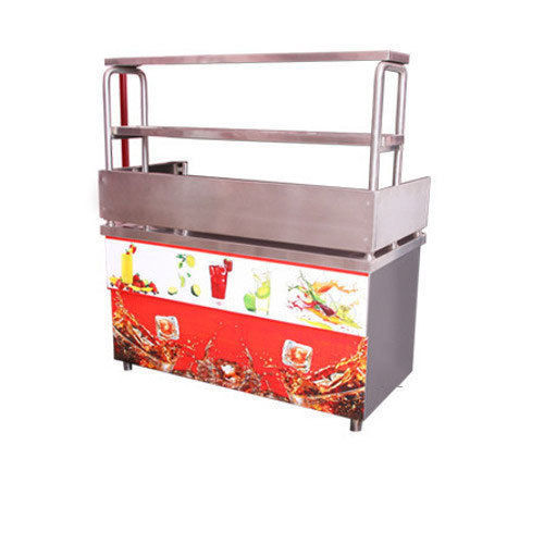 Stainless Steel Juice Counter For Catering With Rectangular Shape And 2 Shelves 