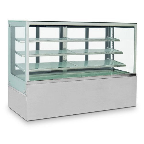 Gray Stainless Steel Sweet Display Counters For Shop With Marble Workbench And 3-4 Shelves