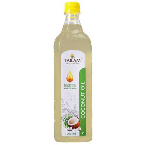 Tailam 1000 Ml Natural Compressed Unrefined Coconut Oil Without Preservatives