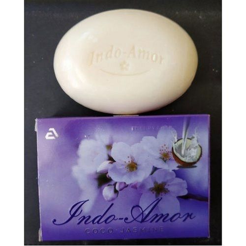 White Fragrant Coconut Milk Jasmine Extract Skin Moisturizer Oval Bath Bar Soap