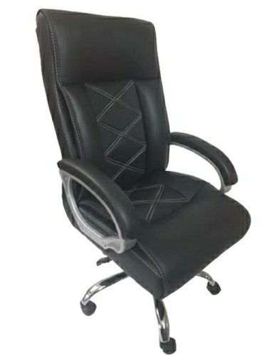 Black Chrome Plated Metal Base Adjustable Activa High Back Executive Chair