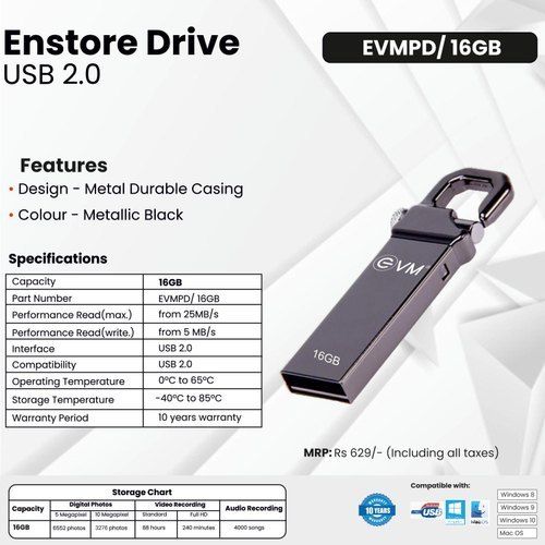 Evm 8gb 2.0 Pen Drive at Best Price in Ahmedabad