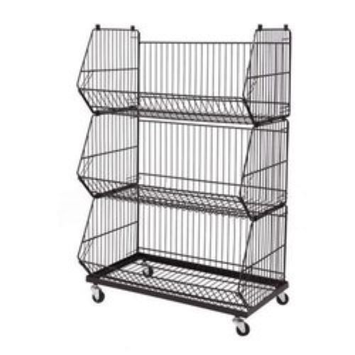 Mild Steel Three Layers And Four Wheels Tackable Basket With 3 To 4 Kg Loading Capacity