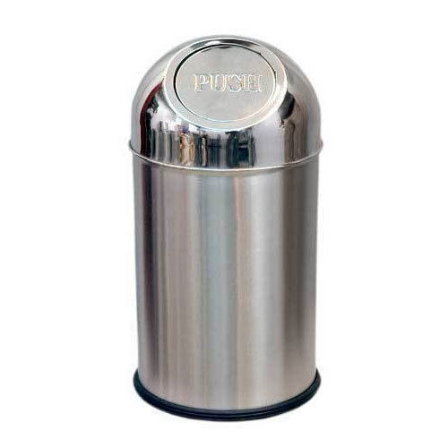 Mof-317789 Stainless Steel 202 Polished Surface Finish Push Can Waste Bin