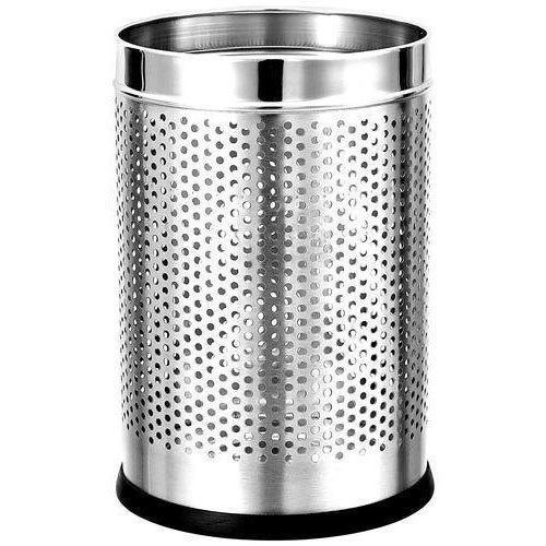 Mofna Perforated Stainless Steel 202 Round Dustbin With 6 To 10 Litre Capacity