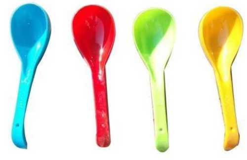 Yellow Multi Color Plastic Spoon Used In Restaurant, Hotel, Home