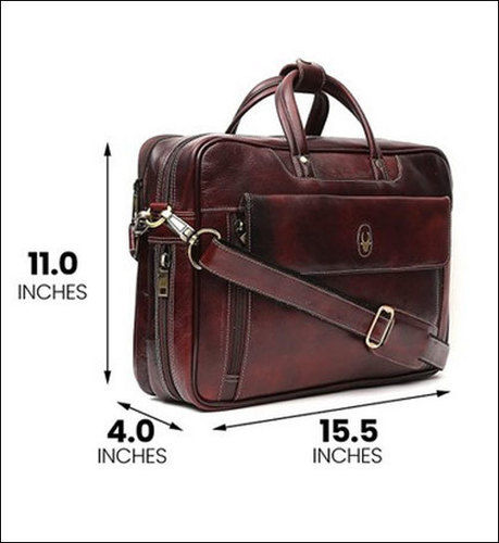 15.5 Inch Fancy Leather Laptop Messenger Bag For Men