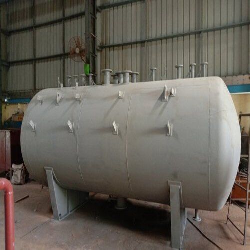 Round Grey Horizontal Orientation 13000 Liter Industrial Fuel Storage Tank