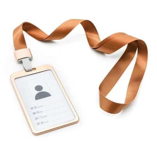 Metal ID Card Lanyard With Card Holders Pack Of 10 Black Colour (Gold)