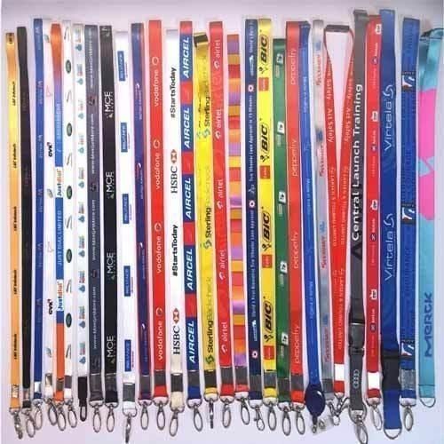 Multi Color Sublimation Printed Customized ID Card Lanyards For Office