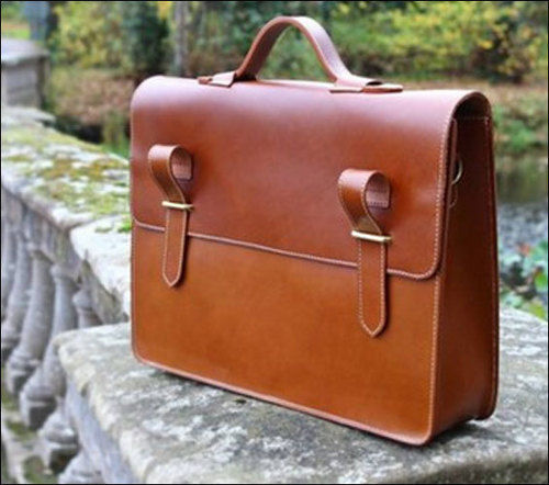 N35 Brown Leather Laptop Bag For Unisex, 16.5X12 Inch Gender: Unisex