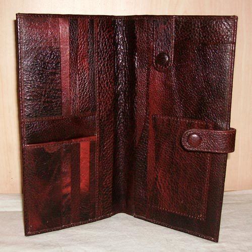 Plain Design And Rectangular Shape Brown Color Very Spacious Leather Passport Holder Size: Various Sizes Are Available