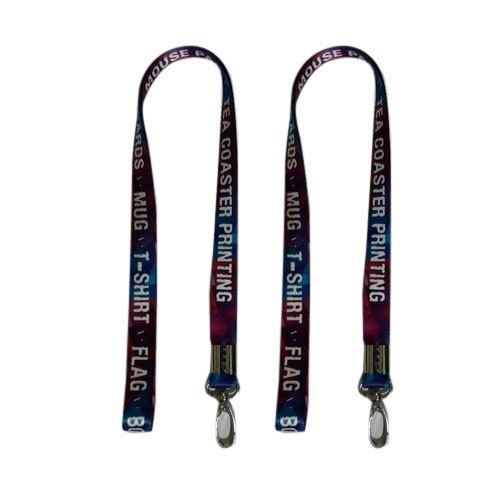 Polyester Digital Printed Id Card Lanyard 16 Mm Thickness With Hook Grade: A