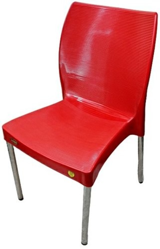 Red Nova Steel Legs Plastic Chair - Feature: Eco-Friendly