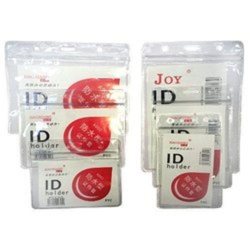 Vertical And Horizontal Pvc Zipper Look Id Card Holder For Office