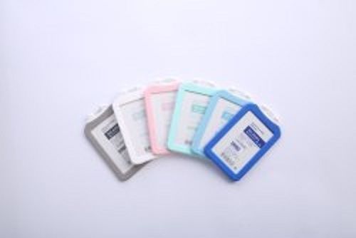 Good Quality Vertical, Pp+Pom, Double Sides Visible Id Card Holder For Office