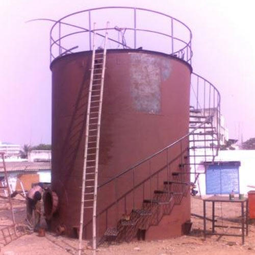 Round 15000 Liter Carbon Steel Made Industrial Vertical Brown Storage Tank