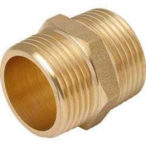 Anti Sealant Round Coated Brass Hex Nipple For Structure Pipe