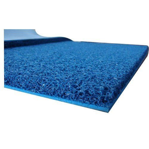 Blue Rectangular Easy To Fold And Easily Washable Plain Pvc Floor Mats Design: Modern