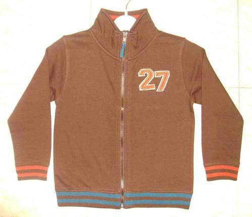 Brown Casual Wear Full Sleeves Comfort Fit Zipper Closure Boys Plain Cotton Jacket Age Group: 9-17 Years