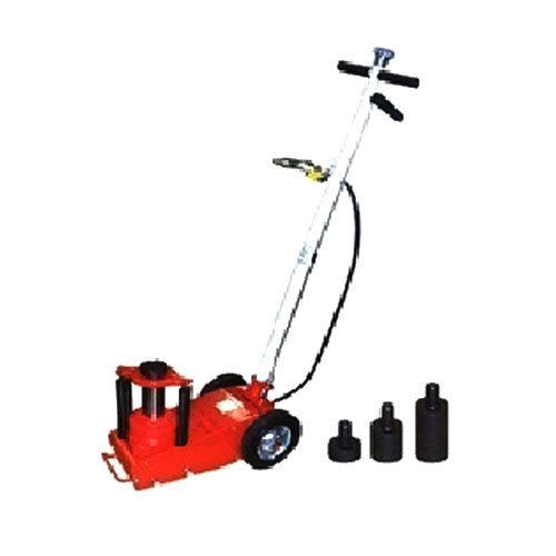 Hassle Free Operations Robust Construction Mild Steel Two Wheel Type Hydraulic Jack